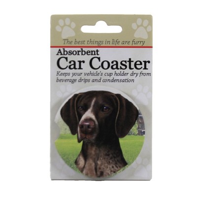 Car Coaster 2.5" German Shorthair Pointer Dog Lover Absorbant E & S Pet  -  Coasters