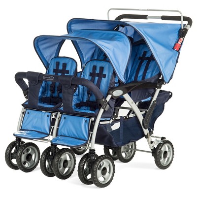 blue baby stroller