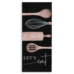 Stupell Industries Let's Eat with Kitchen Utensils, 13" x 30" - 1 of 4