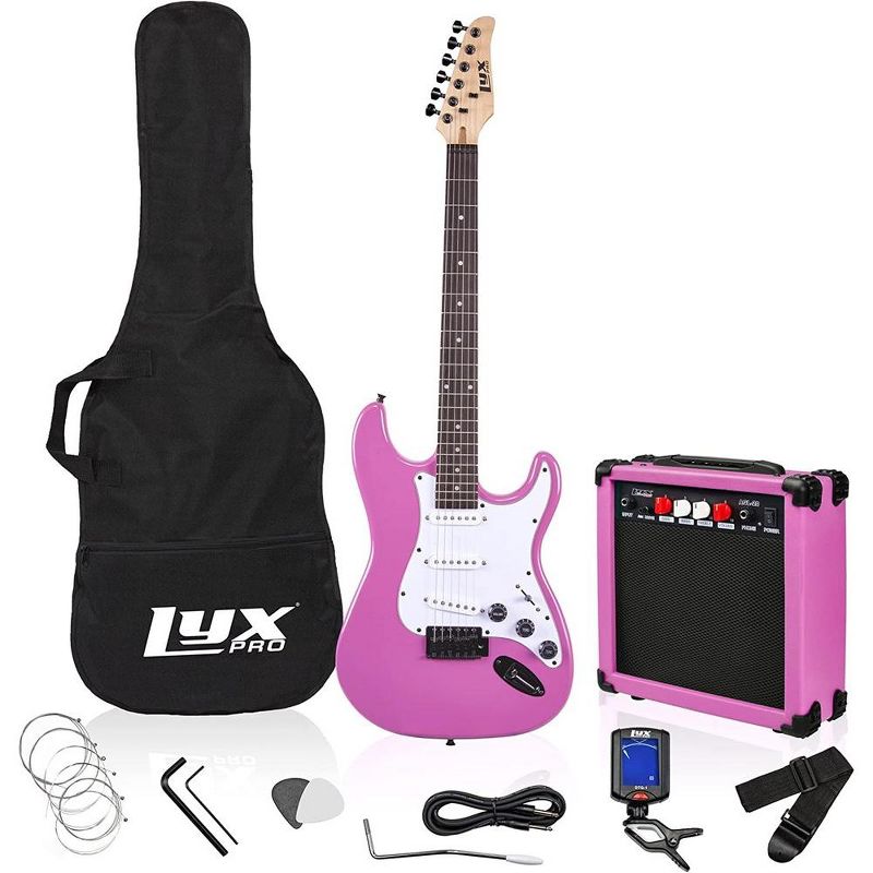 LyxPro 39" Stratocaster Electric Guitar Beginner Kit, 1 of 8