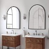 PexFix Arched Mirror for Entryway Bathroom Wall Decor Metal Frame Wall Mounted Mirror 2-Pieces - 2 of 4