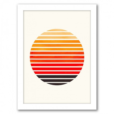 Americanflat Orange Sunset By Ejaaz Haniff White Frame Wall Art Target