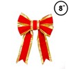 Novelty Lights 8" Red 3D Christmas Bow - 2 of 4