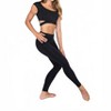 Women's Recycled Poly Criss Cross Waist Band Legging With Back Pocket - Body Wrappers - 2 of 2