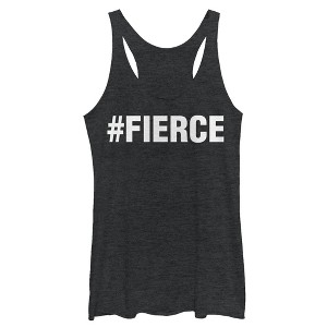 Women's CHIN UP Hashtag Fierce Racerback Tank Top - 1 of 3