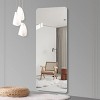 GlasFlength Full Length Mirrors Modern Round Corner Wall Mirror with HD Reflection Simple Design for Living Room Bedroom, Clear, 55.12"*14.96"*0.51" - 4 of 4