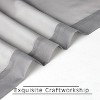 Kate Aurora Hotel Lux 1 Piece Charcoal Gray Sheer Window Scarf Treatment - 3 of 4
