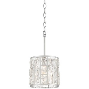 Vienna Full Spectrum Sofie Chrome Mini Pendant Light 8 1/2" Wide Modern Clear Crystal for Dining Room House Foyer Kitchen Island Entryway Bedroom Home - 1 of 4