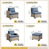 XIZZI All-Weather Rattan Furniture, Sectional Sets w/ Optional Solar Light-Up Coffee Table & Ottoman, Choose 6-9pc Configs in 8 Fade Resistant Colors - 3 of 4