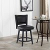 Boraam Broadmoor Counter Height Barstool Swivel Stool Black Finish - 2 of 4