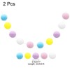 Unique Bargains Colorful Felt Ball Flexible Wear-resistant Pom Pom Garland 2 Pcs - 2 of 4