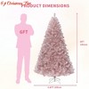 Halloween 6 ft/7.5 ft Christmas Tree, Artificial Pencil Christmas Tree with Sturdy Metal Stand & Realistic Branch Tips - 4 of 4