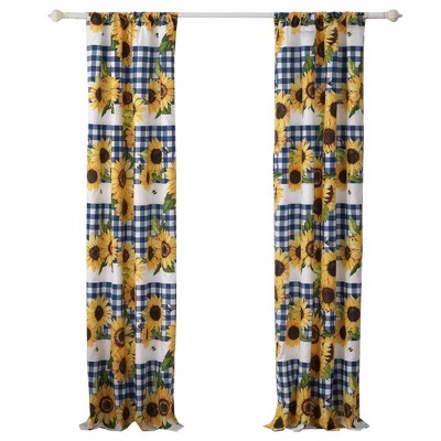 Sunflower Window Panel Blackout Curtain Pair 42