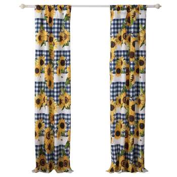 Sunflower Window Panel Blackout Curtain Pair 42" x 84" Gold by Barefoot Bungalow