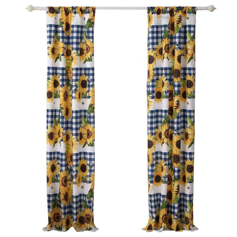 Sunflower Window Panel Blackout Curtain Pair 42" x 84" Gold by Barefoot Bungalow, 1 of 6