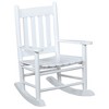 Solid Acacia Youth Rocking Chair with Slat Back, Straight Arms and Farmhouse Design for Living Room - 2 of 4