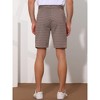 Lars Amadeus Men's Straight Leg Flat Front Plaid Print Chino Shorts - 3 of 4