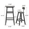 DSVIMOY Counter and Bar Stool Versatile Design for Trendy Home Bars, Black, 16.5"*19.7"*29.1" - 3 of 4