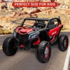 24V Kids 2-Seater Electric Ride-On UTV with Remote Control, 4WD, 4 Shock Absorbers,Leather Seats,MP3 Player & LED Lights - 4 of 4