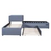 NicBex Twin Size Upholstered Daybed, Modern Wooden Bed Frame with 2 Storage Drawers and Backrest for Living Room - 3 of 4