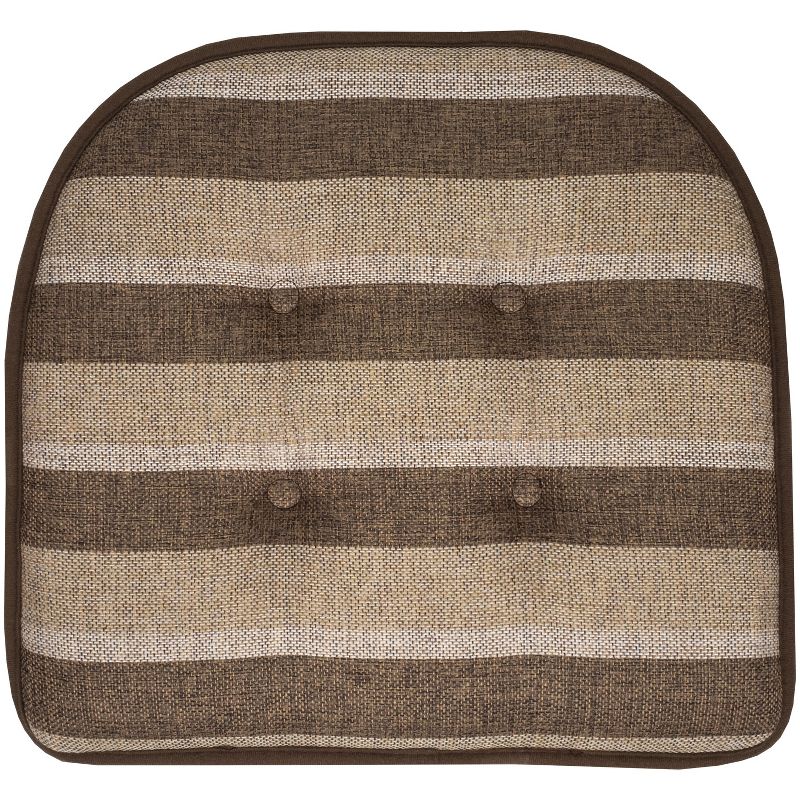 Bradford Striped U Shaped Memory Foam 17" x 16" Chair Cushion by Sweet Home Collection™, 3 of 7