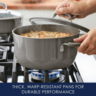 Gray 5-Quart Aluminum Nonstick Dutch Oven with Lid