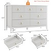 Entryway Fluted 7 Drawers Dresser for Bedroom, 54" Wide Modern Chest of Drawers w/Metal Handle, Wooden Dresser Organizer - 3 of 4
