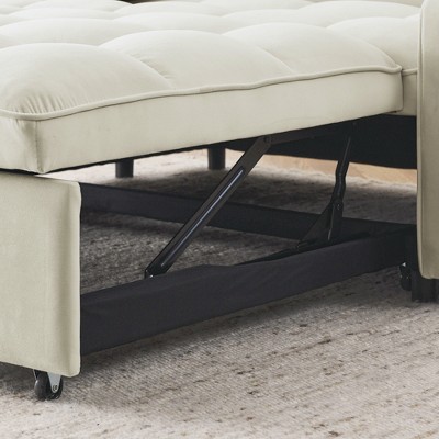 53" Pullout Sleeper Sofa Bed With Typec And Usb Charging, Upholstered