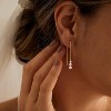 14K Gold CZ Dangle Earrings for Women – Trendy Dainty Threader Chain Drop Jewelry Gift - 3 of 4