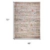 Gray and Brown Oriental Non Skid Area Rug - 3 of 4
