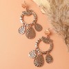 SOHI Women's White Dented Drop Earrings - 2 of 3