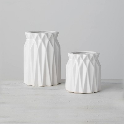 Sullivans Origami White Decorative Vase