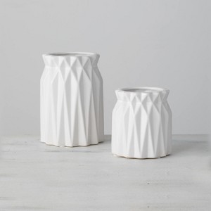 Sullivans Origami White Decorative Vase - 1 of 4
