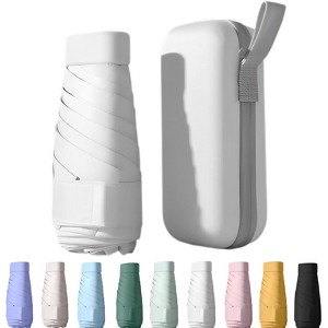 Clotth UPF50+ Mini Travel Umbrella 16cm – Windproof Compact Parasol with Zippered Case (225g for Hiking/Pocket), UV Protection - 1 of 4