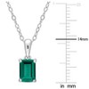 EVERLY JEWELRY | Sterling Silver Pendant with Gemstone and Created Gemstone – Multiple Stone Options - 3 of 4