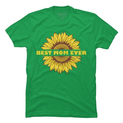 Men's Design By Humans Happy Mothers Day Best Mom Ever Sunflower By CarambaArt T-Shirt