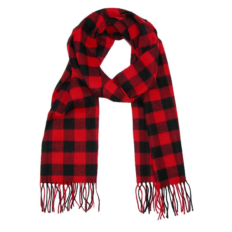 David & Young Softer Than Cashmere Buffalo Plaid Winter Scarf, 1 of 4