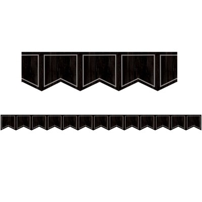 Teacher Created Resources Modern Farmhouse Black Pennants Die-Cut Border Trim, 35 Feet (Pack of 6)