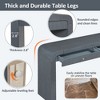 Console Table with Fluted Drawer Front Entryway Table with Curved Corners and Thick Legs Sturdy Sofa Table Dark Navy - 4 of 4