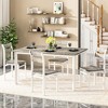 Hooseng 5-Piece Kitchen Table Chairs Set, Dining Table Set for 4, Rectangle Dining Room Table Set with Four Chairs and Wooden Table Top - 2 of 4