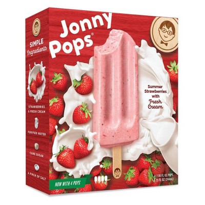 Jonnypops Strawberries Cream Frozen Fruit Bars Pk Oz Target