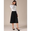 INSPIRE CHIC Women's Pleated Elastic High Waist A-Line Swing Casual Flowy Midi Skirts - 2 of 4