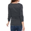 Allegra K Women's Cowl Neck Long Sleeves Buttons Decor Solid Ruched Top - 3 of 4