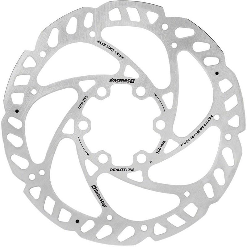 SwissStop Catalyst One Disc Rotor - 140mm, 6-Bolt, Silver, 1 of 2