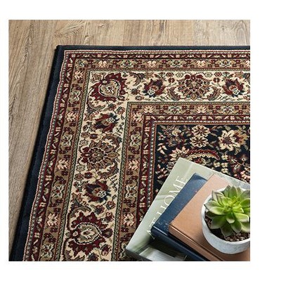 Ariana Blue Persian Border Low Pile Area Rug