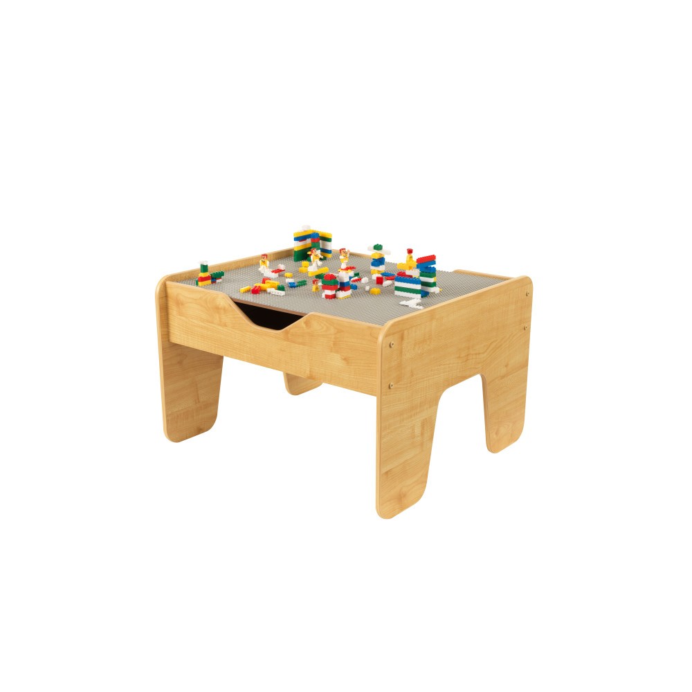 KidKraft 2-in-1 Activity Play Table with Board, Gray/Natural