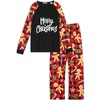 cheibear Christmas Sleepwear Long Sleeve Tee with Pants Lounge Family Pajama Sets - 2 of 4