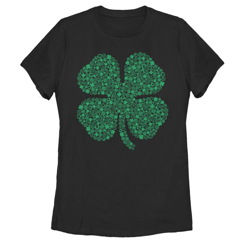 Women's Marvel St. Patrick's Day Hero Icon Clover T-Shirt, 1 of 5