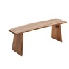 Elm Wood Bench, Solid Wood Dining Bench, Entrance Bench, Shoe Bench, Suitable For Living Room, Bedroom, Hallway, Dining Room - 3 of 4