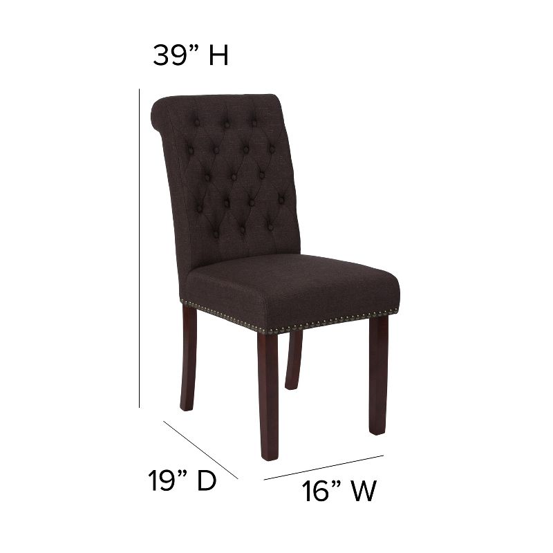 Flash Furniture HERCULES Series Parsons Chair with Rolled Back, Accent Nail Trim, 5 of 12